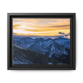 Sunset on the Range — Framed Canvas Print