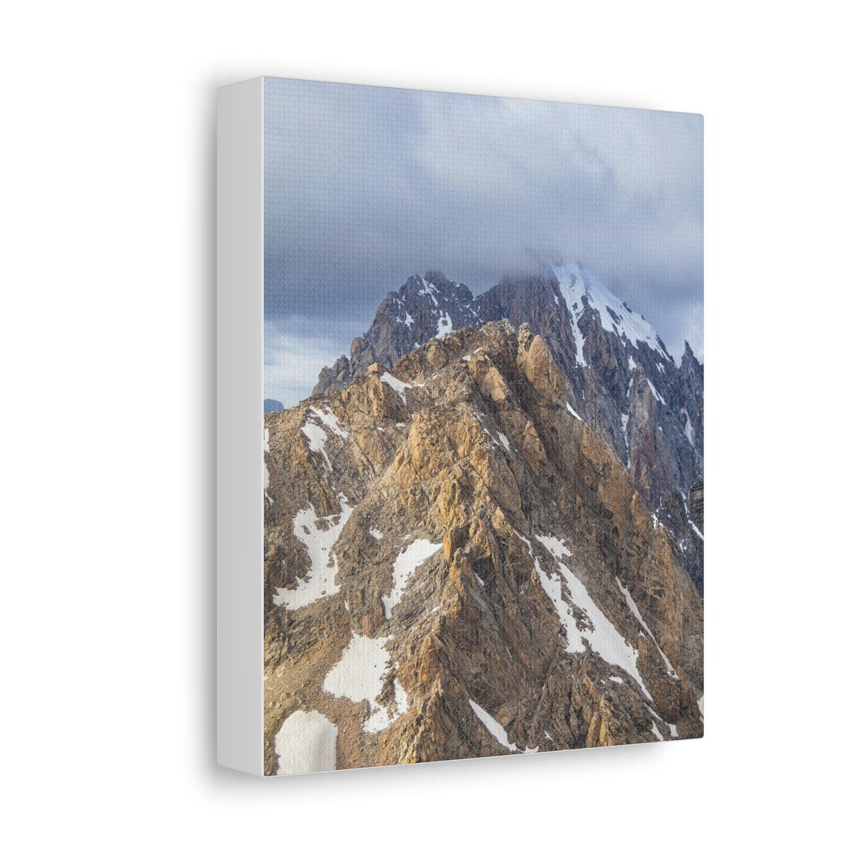 Granite Spire in the Clouds — Matte Cotton Canvas Print