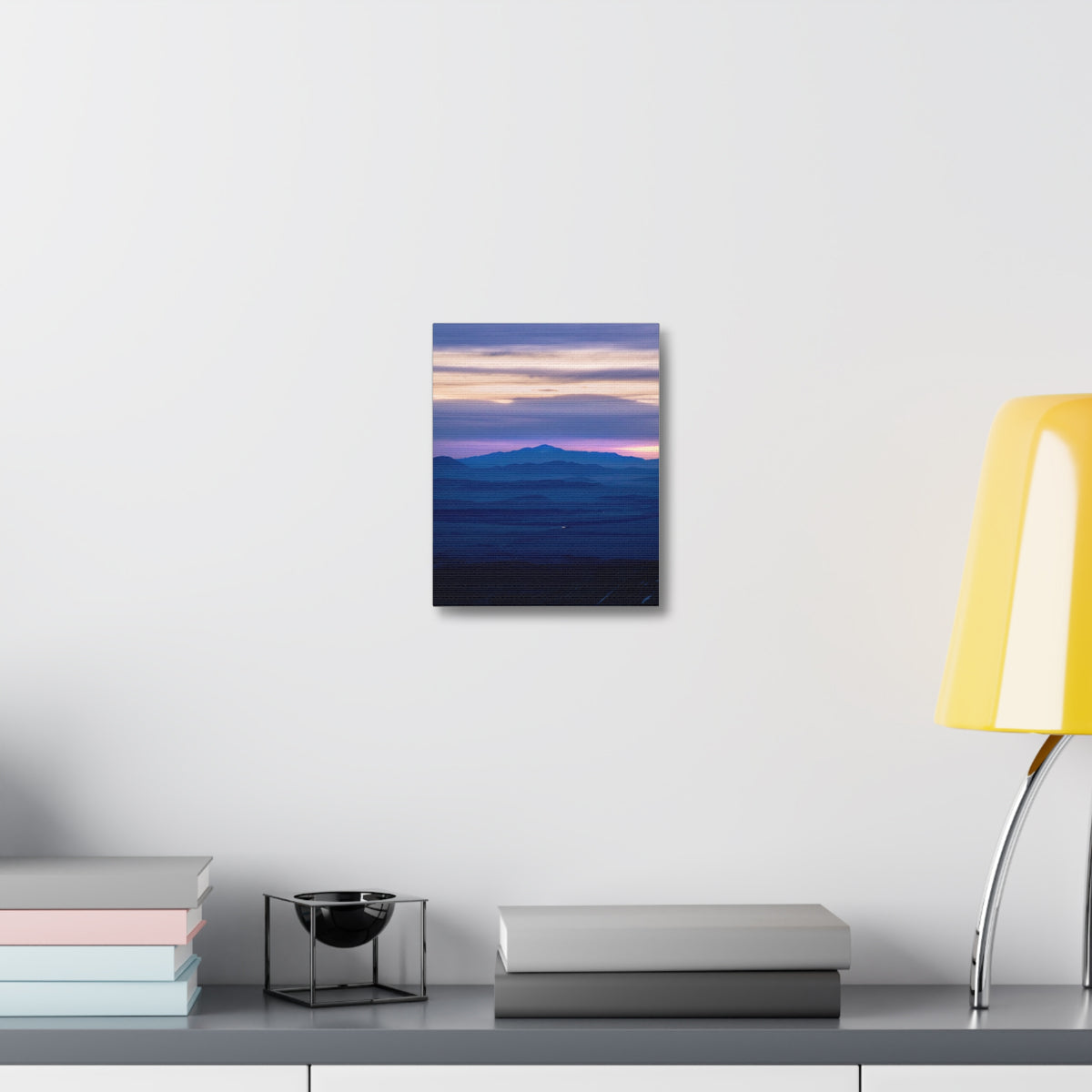 Blue Hour Layers — Matte Cotton Canvas Print