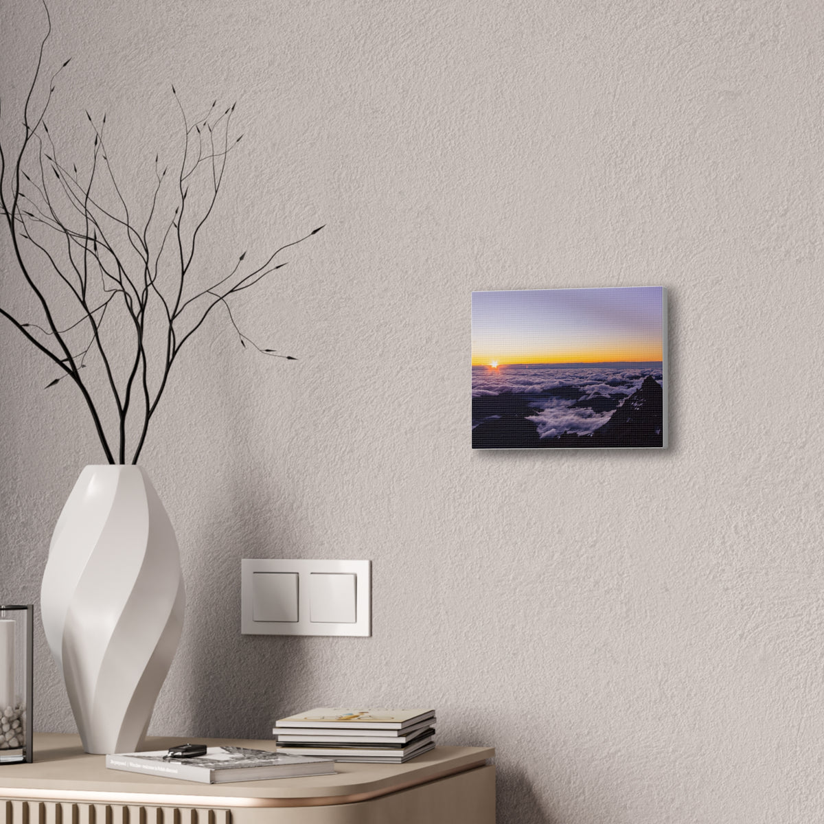 First Light Above the Clouds — Slim Canvas Print