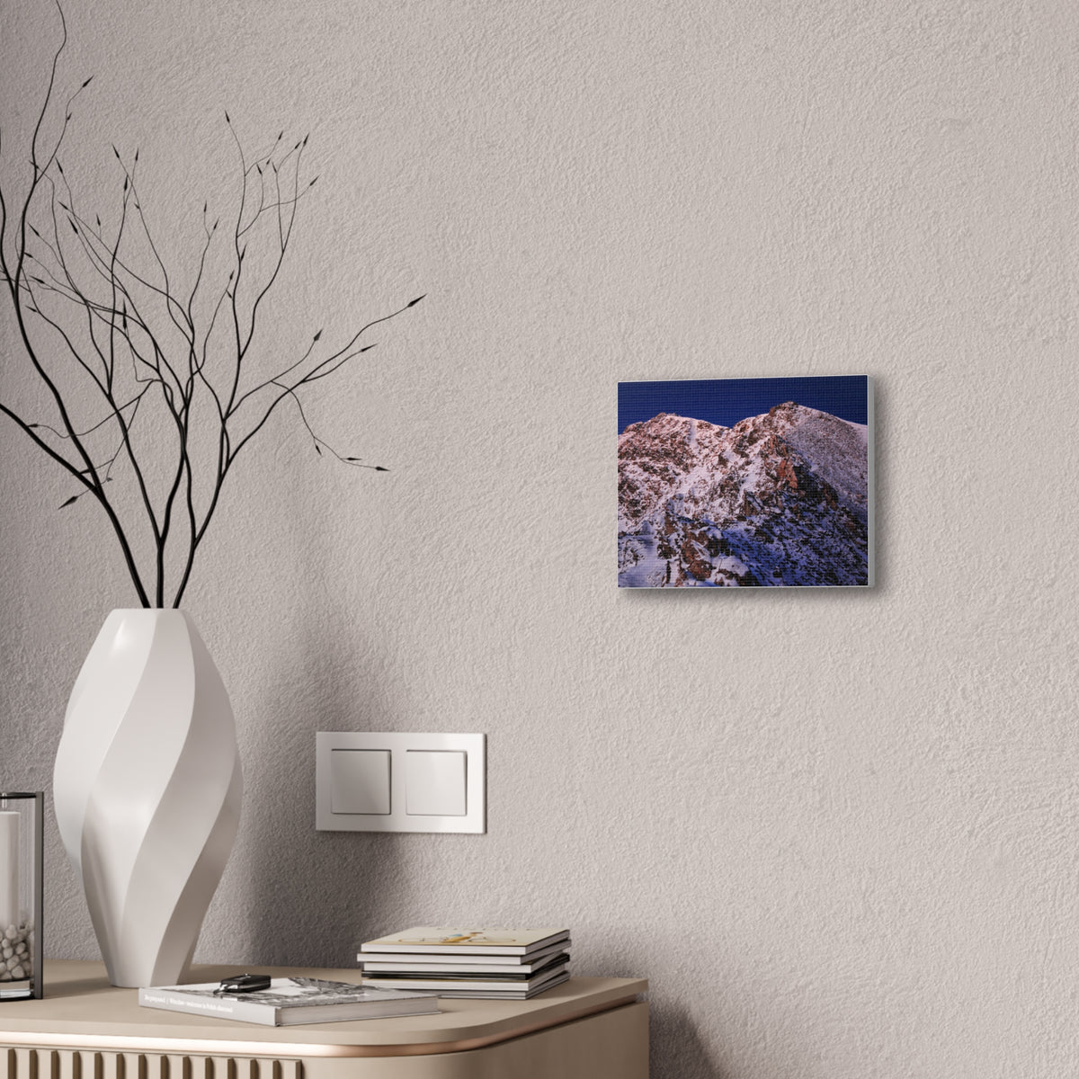 Alpenglow on the Rocks — Slim Canvas Print