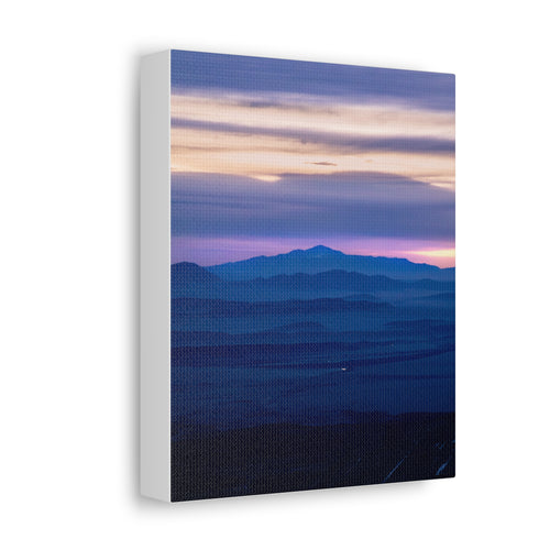 Blue Hour Layers — Matte Cotton Canvas Print