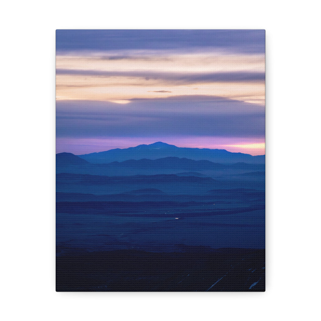 Blue Hour Layers — Matte Cotton Canvas Print