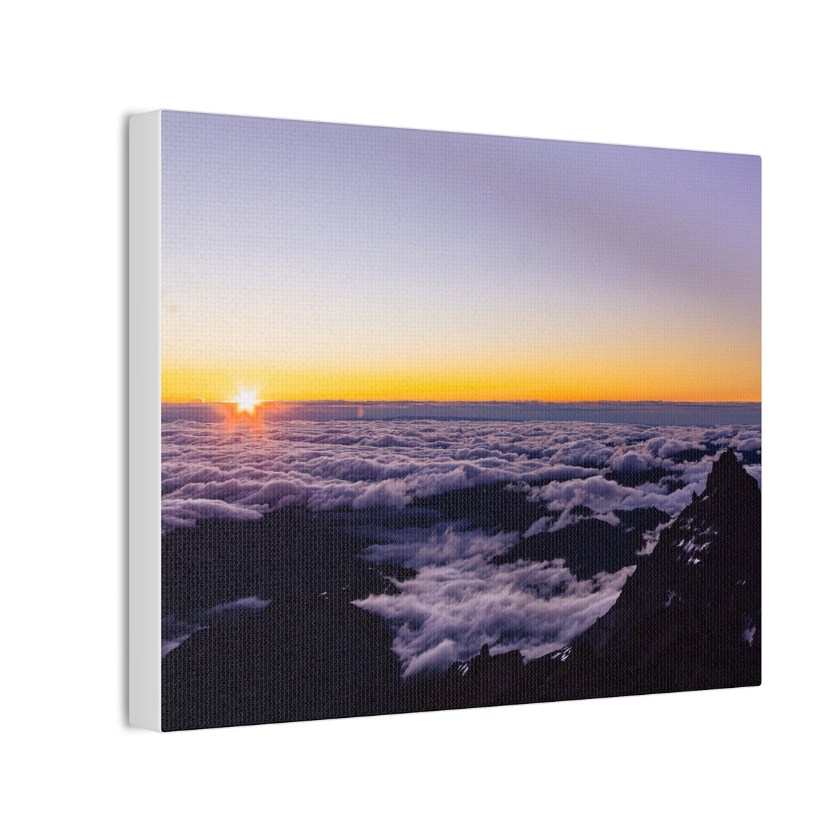 First Light Above the Clouds — Slim Canvas Print