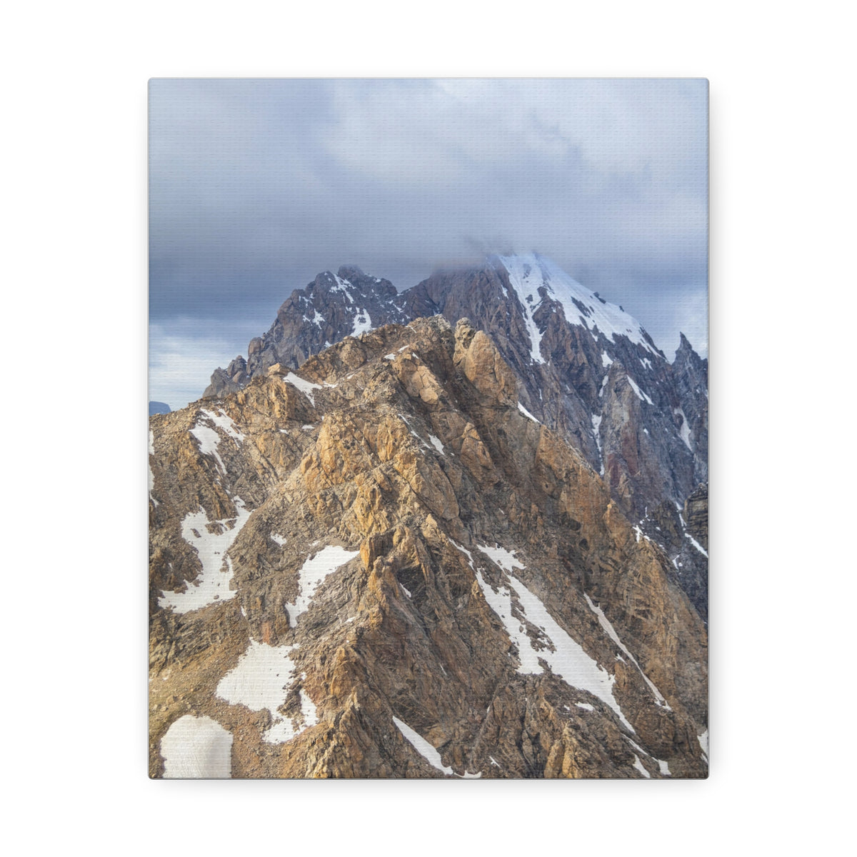 Granite Spire in the Clouds — Matte Cotton Canvas Print