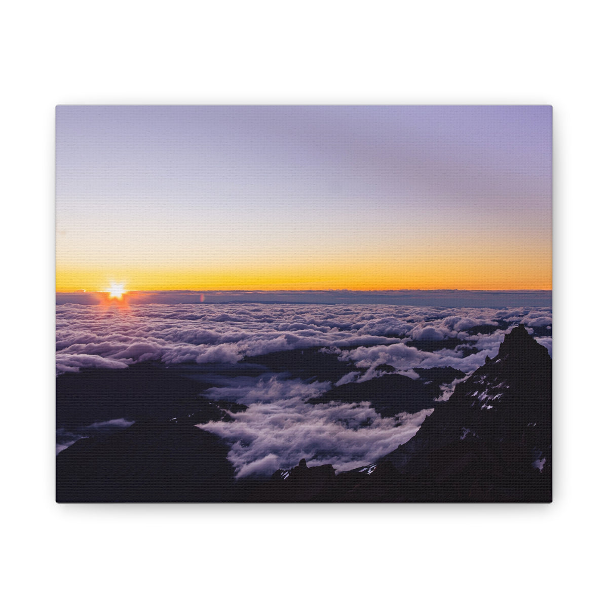 First Light Above the Clouds — Slim Canvas Print