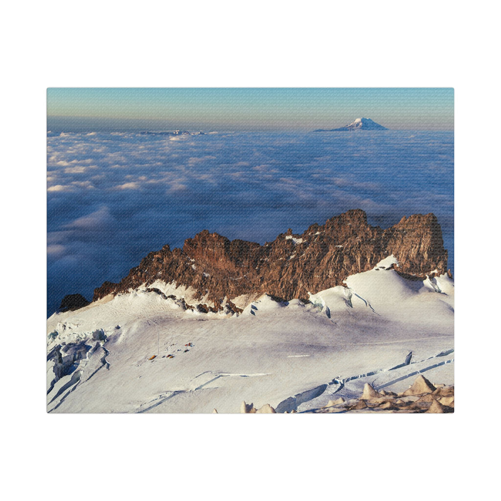 Summit Ridge Over the Cloud Sea — Satin Canvas Print